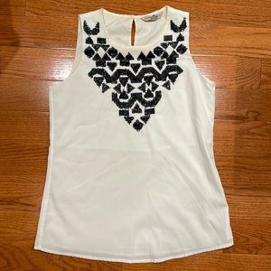Banana Republic Heritage white and black top size XS